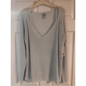 Worthington Light Gray Knit Top
